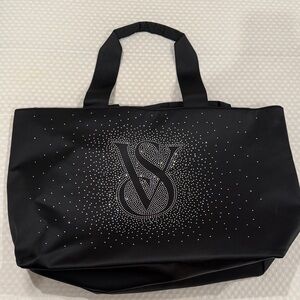 Victoria's Secret Black Tote with Silver Accents
